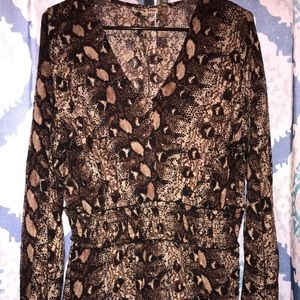 Snakeskin sheer top